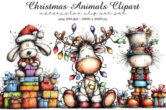 Bring Holiday Magic to Life with Christmas Animals Clipart