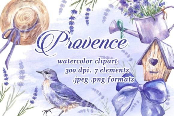 Bring the French Countryside to Your Designs with Lavender Watercolor Clipart