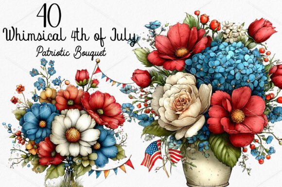 Celebrate in Style with Whimsical 4th of July Floral Art
