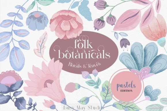 Discovering the Whimsy of Pastel Folk Art Botanicals