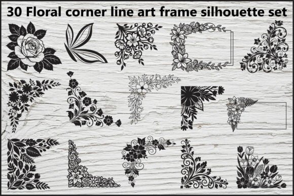 Elegant Botanical Touches: 30 Floral Corner Frames for Designers