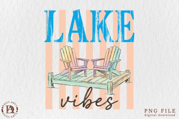 Embrace Warm-Weather Charm with Lake Vibes Summer PNG