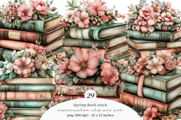 Enchanting Book Stacks: Elevate Your Spring Designs