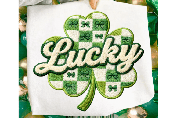 Faux Yarn Checkered Shamrock: A Textured Typeface for Crafts
