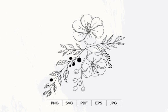Floral Bouquet Line Art SVG: A Versatile Design Asset for Every Project