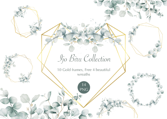 Gold Frames Eucalyptus: Fresh Design Assets for Creators