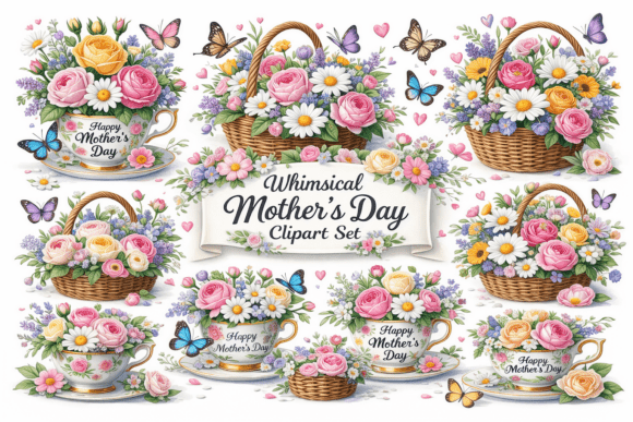 Mothers Day Clipart Set: A Designer's Guide to Timeless Floral Assets