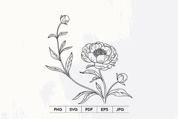 Peony Flower Line Art SVG: A Designer's Guide to Botanical Elegance