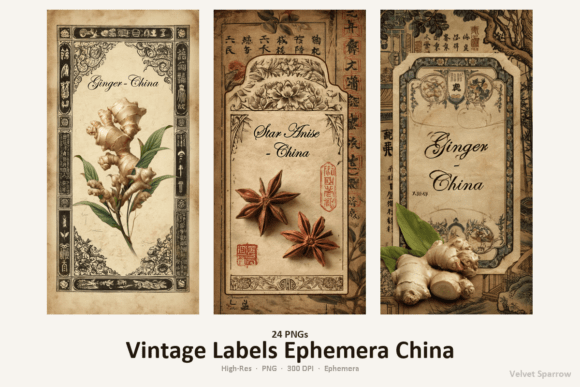 Timeless Chinese Vintage Labels for Your Creative Projects