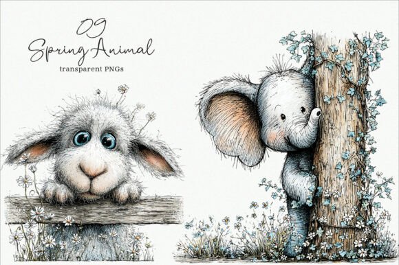 Watercolor Spring Animal Clipart for Creative Projects