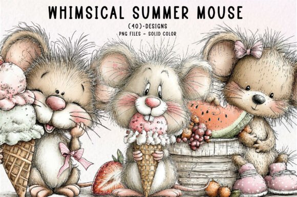 Whimsical Summer Mouse Clipart: Your New Secret Weapon for Charming Designs