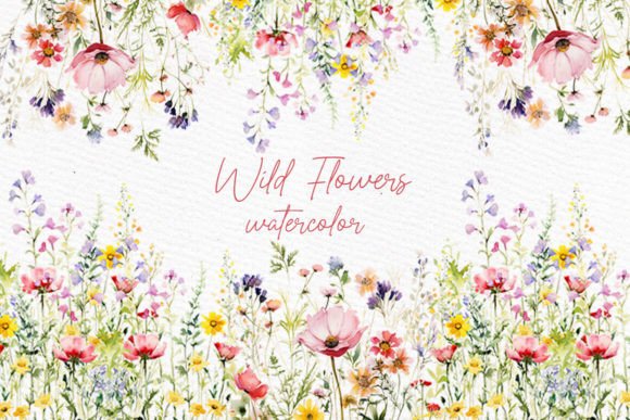 Wild Floral Clipart: Dry Pressed Flowers for Every Project